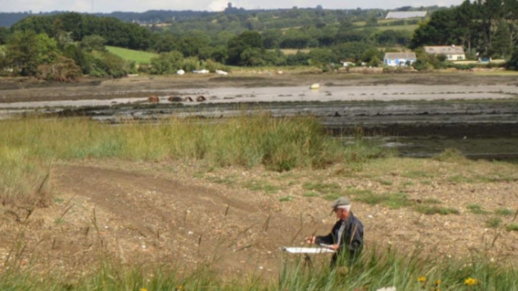 Aquarelle en fond de rade