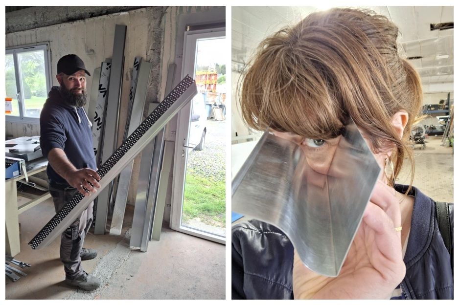 Aurélien et Sophie tiennent des pièces métalliques