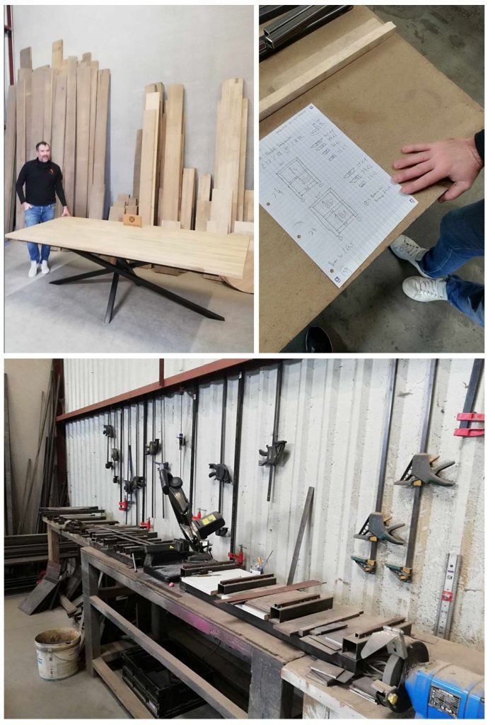 Nicolas Moguen dans son atelier à Ploudaniel