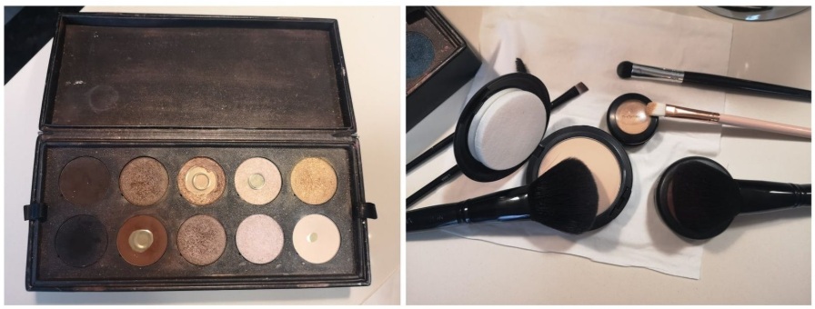 Palette & pinceaux de maquillage