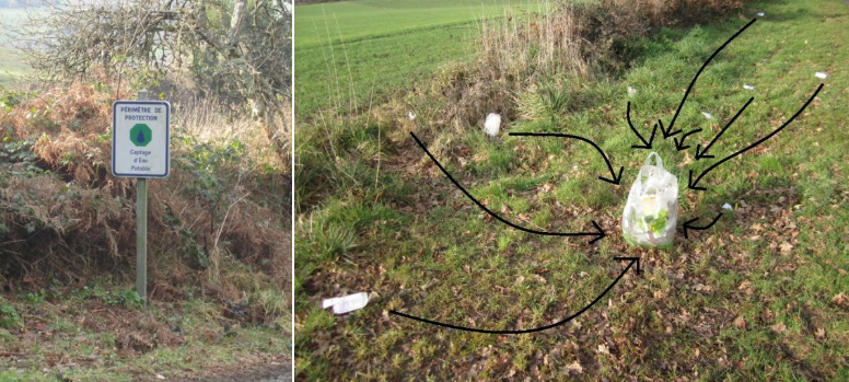 Photos des déchets ramassés