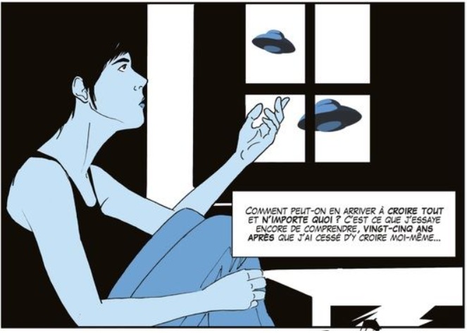 Extrait de la BD J'ai vu les soucoupes de Sandrine Kerion