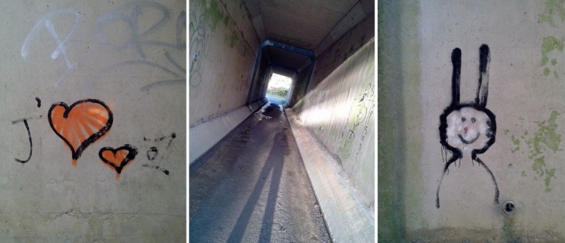 Sous le pont de la route nationale